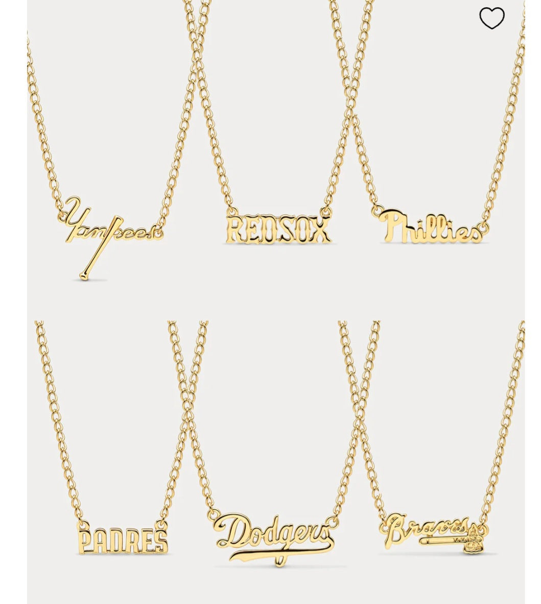 Box with 20 items Bjoux Sport by Luv Al MLB Gold Plated Brass Necklace